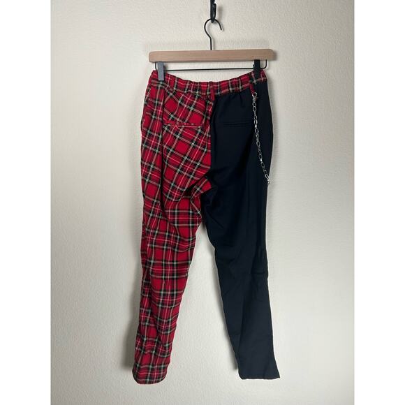 Hot Topic Women's Size Small Pants Plaid Colorblock Grunge Goth Punk Rock Black - Picture 8 of 11